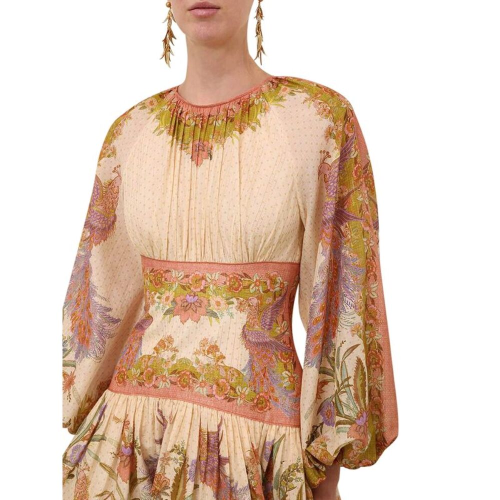 Zimmermann Women Indra Mini Dress In Cotton And Silk Blend - Picture 5 of 5